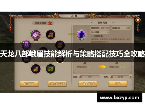 天龙八部峨眉技能解析与策略搭配技巧全攻略